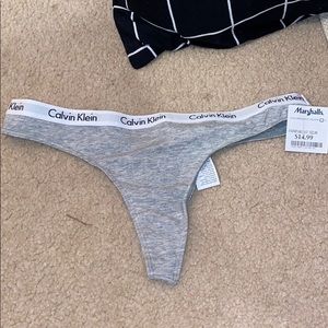 Never worn grey Calvin Klein thong